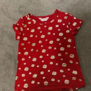 Red Floral Kids Shirt
